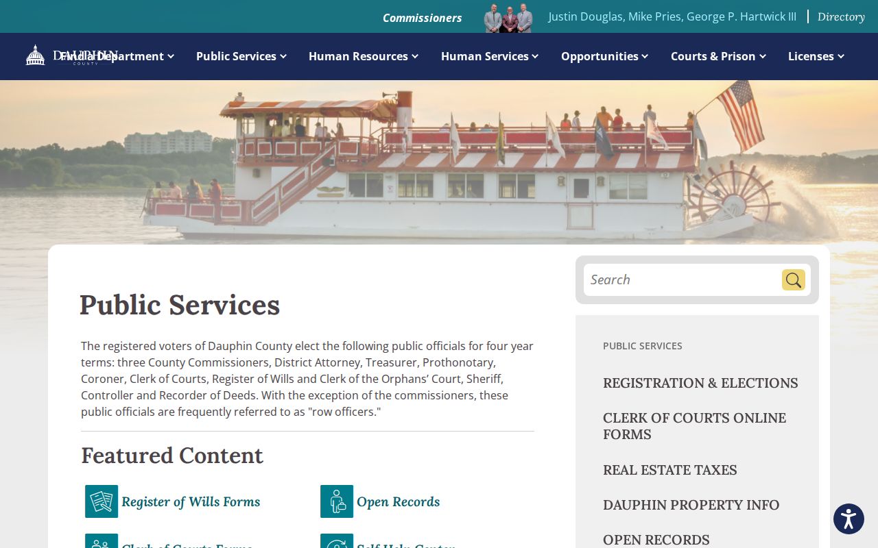 Dauphin County public records hub and request channels