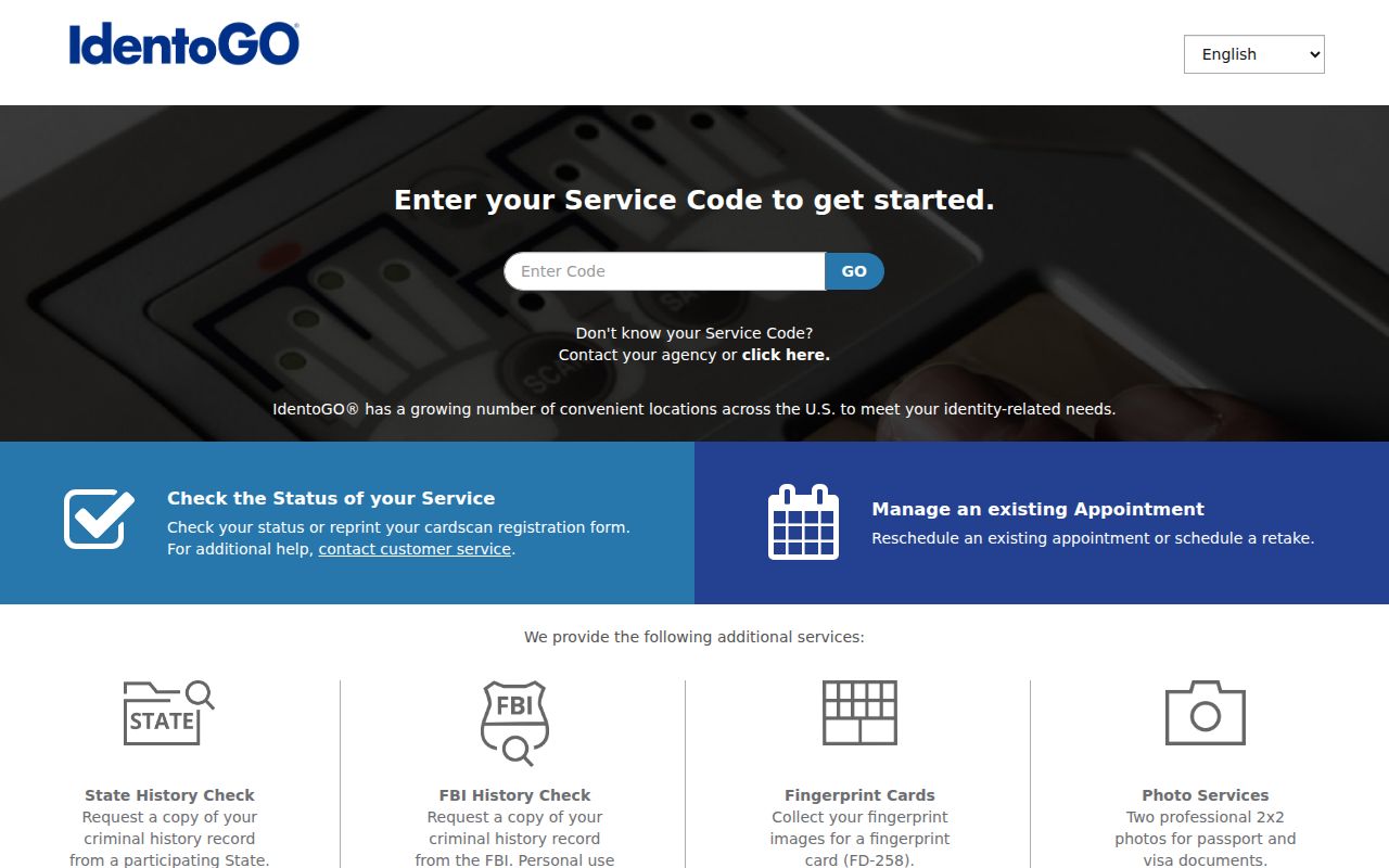 IdentoGO fingerprint enrollment and location search for Dauphin County