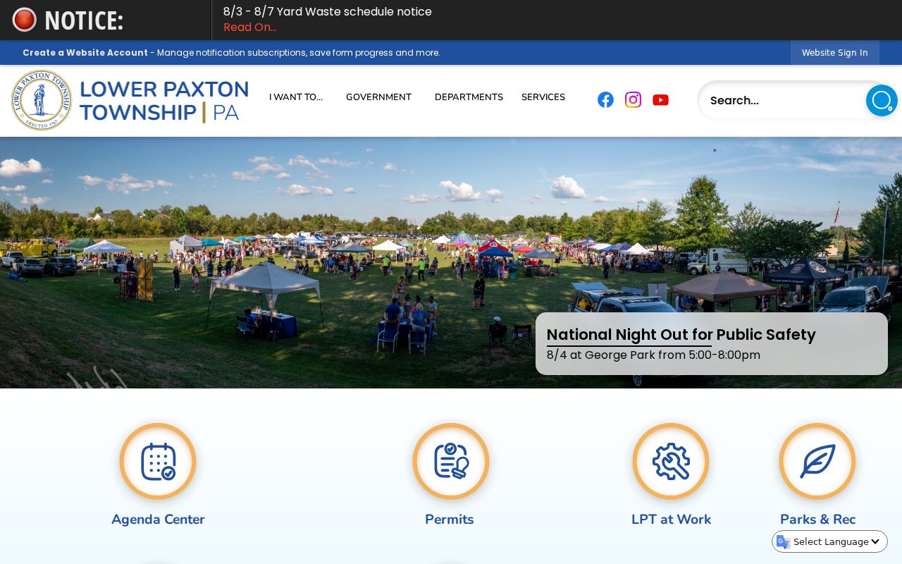 Lower Paxton criminal records at the township Municipal Center