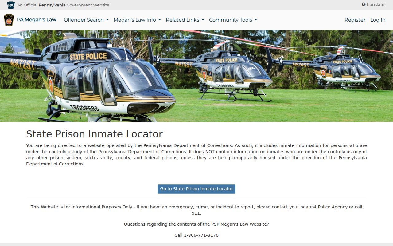 Dauphin County sex offender registry warning